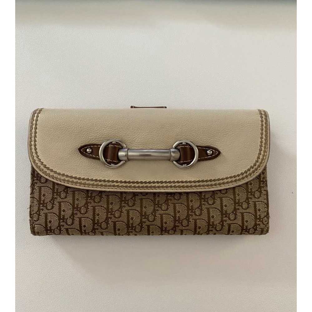 Christian Dior Trotter Print Long Wallet Authentic - Picture 2 of 12